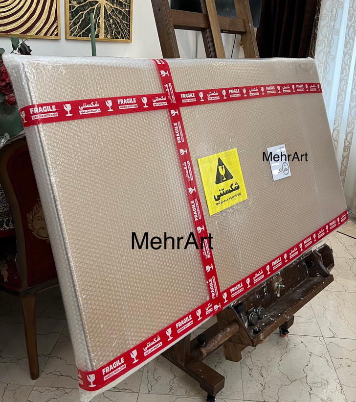 تابلو مدرن گل فوق برجسته - مهرآرت گالری