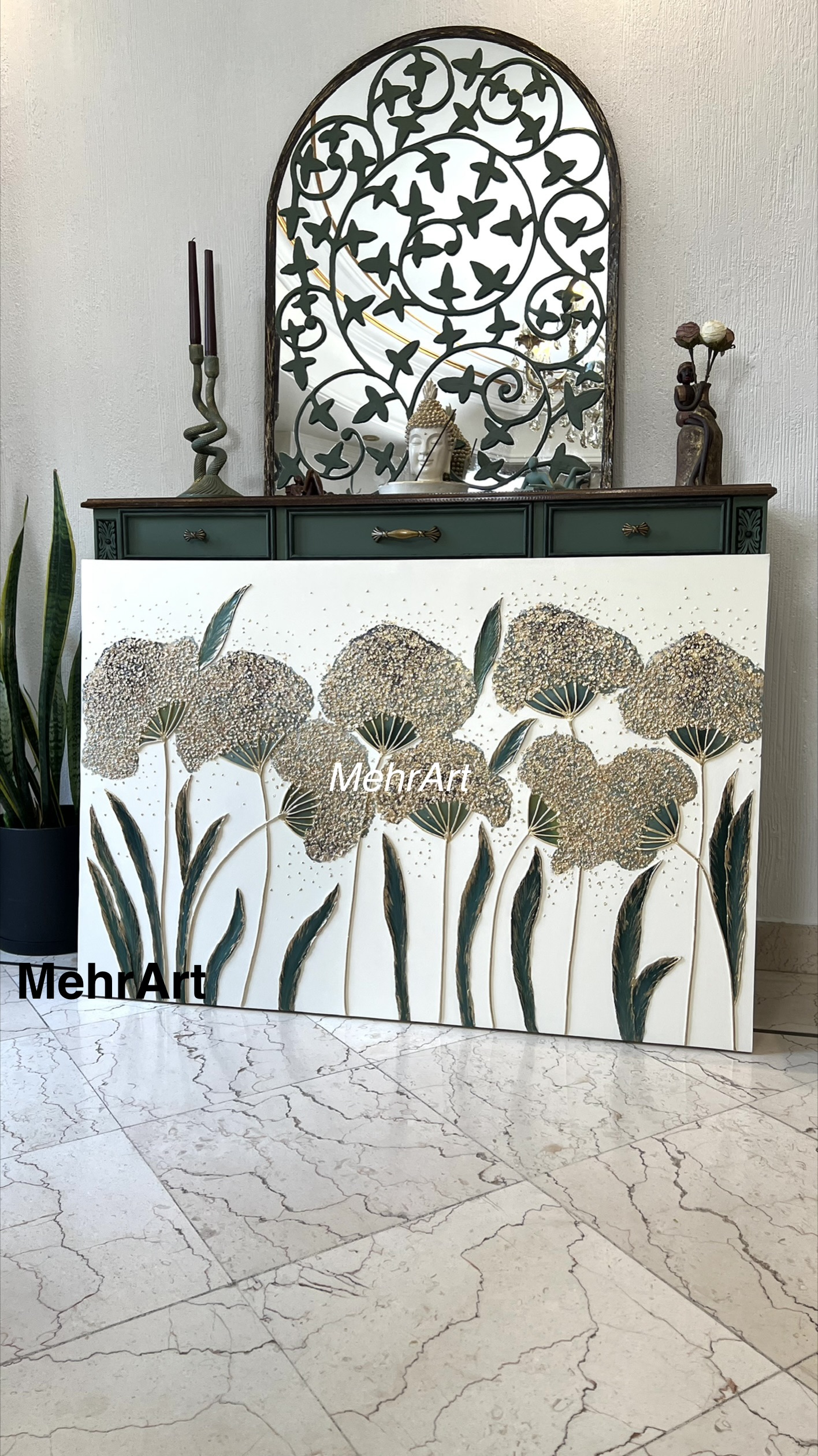 تابلو نقاشی برجسته قاصدک ‌| کاردست | مهرآرت گالری