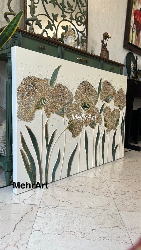 تابلو نقاشی برجسته قاصدک | کاردست | مهرآرت گالری
