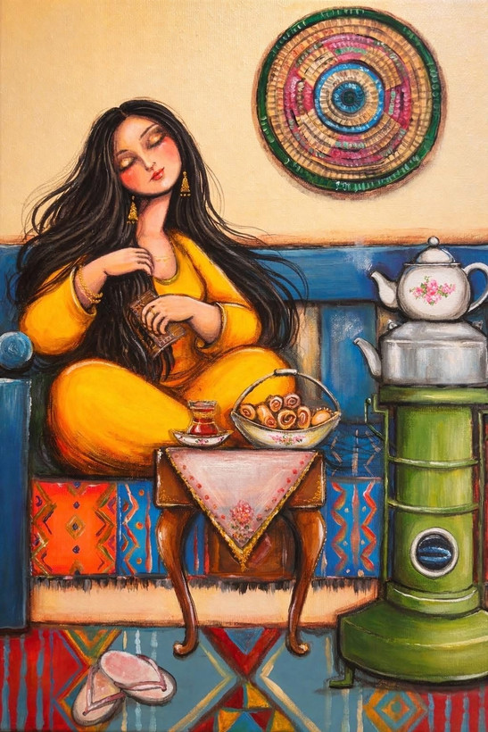 تابلو نقاشی رنگ روغن کد ۵۱۹| برجسته و کاردست | مهرآرت گالری